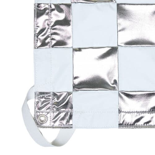 12x12' Lame Checkerboard Silver/White